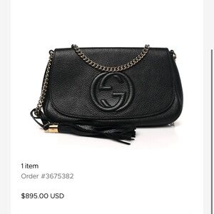 Gucci Black Crossbody Bag with Chain Strap